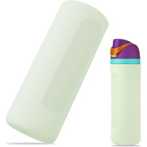 Silicone Water Bottle Boot for Owala 24oz, Full Wrap Protection Anti-Sliding Bottom Protective Sleeve Case Compatible with FreeSip Water Bottle Gift for Owala Protector Cover Accessory (Mint Color)