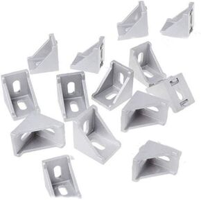 Inside Corner Bracket Aluminum Extrusion Profile Aluminum Profile Corner Bracket L Shape Right Angle Connector Bracket 20pcs (2020)
