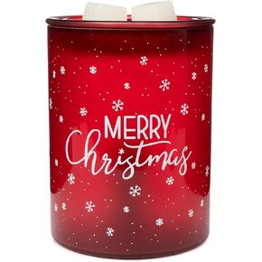 Scentsationals Wax Melt Warmer, Wax Warmer for Scented Wax - Holiday Collection Red Garnet Christmas - Candle Wax Melter for Fragrance Cubes and Tarts