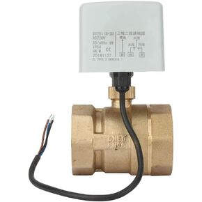 Motorized Ball Valve，AC220V 2" Inch 2-Way 3-Wire Brass Electric Motorized Ball Valve DN50 Ball Valve