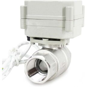2 Way 12V/24VAC/DC 9-24V CR5-02 On/Off Auto Return Electrical Position Feedback Motorized Ball Valve (1/2" Brass)