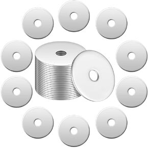 100 Pcs 1/4 x 1-1/4 Inch Stainless Steel Fender Washer, 304 Stainless Flat Washer for Screws, Bulk Metal Washers for Bolts, Repair Plain Washers Set