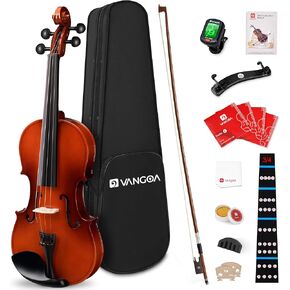 Vangoa 4/4 Full Size Violin Set for Beginners, Entry-level Fiddle Kit for Kids, Adults, Girls, Complete Starter Accessories Bundle with Rubber Muter, Purple