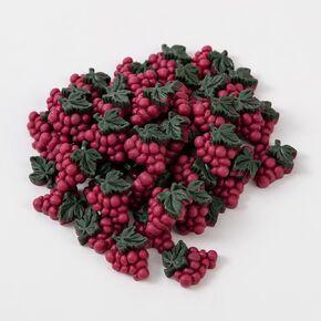50PCS Mini Fruit Charms Flatback Resin Charms Strawberry Orange Pineapple Grape Embellishments Artificial Fruit Figurines for DIY Crafts Hair Clips Photo Frames Scrapbooking (Grape)