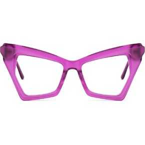 Zeelool Glasses Frame for Women, Acetate Eyewear Frame Fashion Glasses with Non-prescription Clear Lenses ZJGA182714