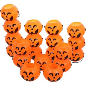 HEALLILY 20 Pcs Halloween Pumpkin Bucket Halloween Portable Pumpkin Bucket Halloween Pumpkin Candy Buckets for Nightclub Bar