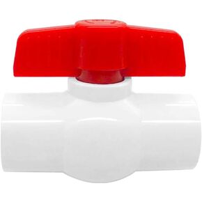 YSIL 1Pcs 1-1/4 Inch PVC Ball Valve Slip Shut-off Ball Valve Socket with Easy-Turn T-Handle for Irrigation Sprinkler Plumbing Water Lines,Schedule 40