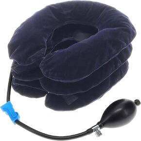 Body Sport Cervical Traction Collar Neck Brace, Decompression and Compression Adjustable, Neck Support for Spinal Alignment and Neck Discomfort, with Soft Fabric and Easy-to-Use Inflator Bulb