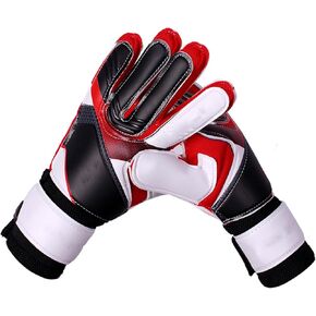 قفازات Yuehuam لكرة القدم، قفازات حارس المرمى مع واقيات الأصابع، قفازات حارس المرمى السميكة القابلة للتنفس توفر حماية ممتازة، مناسبة للشباب والكبار in Kuwait