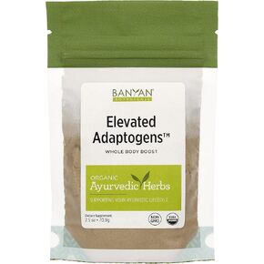 Banyan Botanicals Elevated Adaptogens – Organic Superfood Powder with Moringa, Ashwagandha & Tulsi – Caffeine-Free Superfood Blend for Herbal Stress Relief* – 2.5oz – Non GMO Sustainably Sourced Vegan