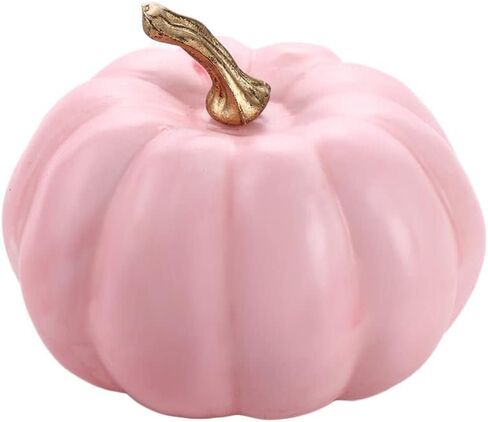 Leadigol 5PCS Pink Artificial Pumpkin 7.8cm Foam DIY Craft for Halloween Party Fall Weddings, Autumn Theme Party Thanksgiving Party Dinner Table Decoration in Saudi Arabia