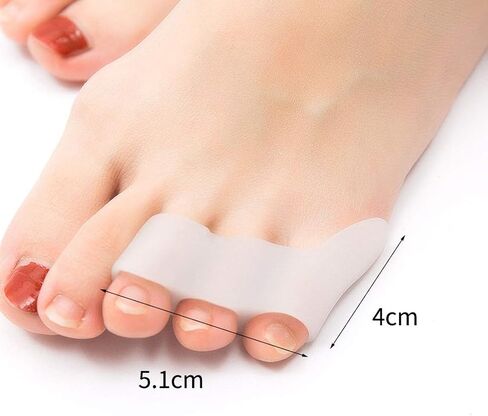 Pinky Toe Separator Protectors, Little Toe Separators for Overlapping Toes, 2 Pairs Men Women Soft Silicone Curled Pinky Toe Spacers Straightener Gel Hammer Toes Bunion Corrector Reduce Foot Pain in Saudi Arabia