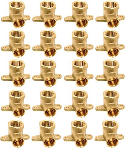 1/2" C x 1/2" FIP Drop Ear Elbow - Heavy Duty Stress Corrosion Cracking Resistant Brass Elbow Fitting for Plumbing Fitting (Pack of 10) in Saudi Arabia