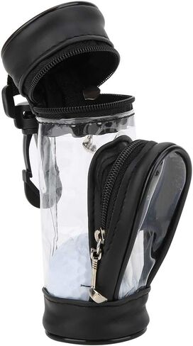 RiToEasysports Golfball Ball Bag Holder,Leather Transparent Golfball Ball Pouch with Golfball Ball & Tee in Saudi Arabia