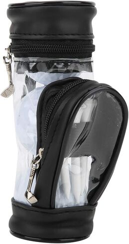 RiToEasysports Golfball Ball Bag Holder,Leather Transparent Golfball Ball Pouch with Golfball Ball & Tee in Saudi Arabia