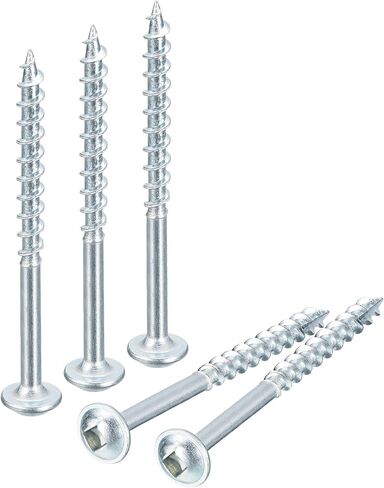 uxcell #8x2 Pocket Hole Screws, 150pcs Square Drive Self Tapping Wood Screws with Zinc Plated for Woodworking in Saudi Arabia