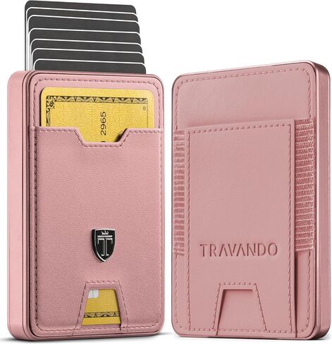 TRAVANDO Swype Slim Wallet for Men Metal RFID Blocking Mens Wallet Card Case (Money Pocket, Black & Chess) in Saudi Arabia
