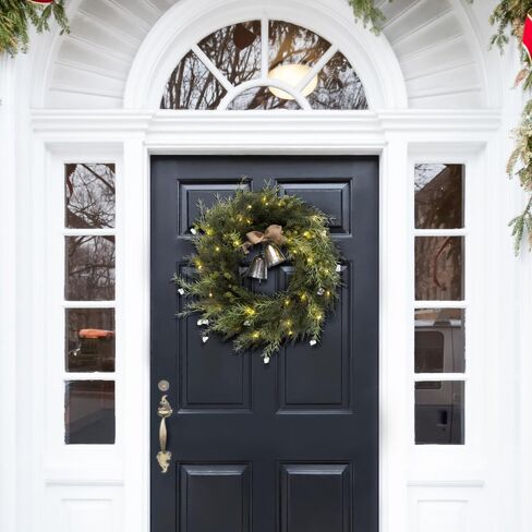 SAFAVIEH Home Collection 24-inch Decorative Artificial Berry & Eucalyptus Semi-Wreath (Fully Assembled) in Kuwait
