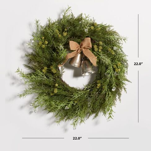 SAFAVIEH Home Collection 24-inch Decorative Artificial Berry & Eucalyptus Semi-Wreath (Fully Assembled) in Kuwait