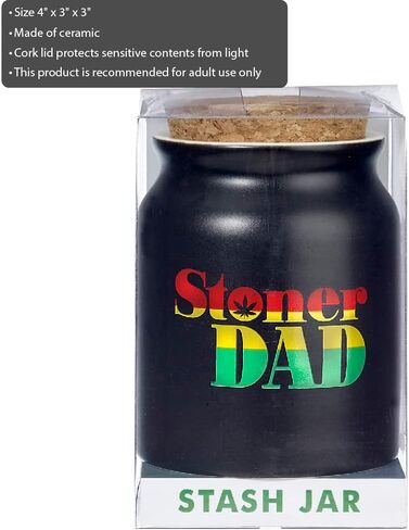 FASHIONCRAFT Stoner Dad Stash Jar - Rasta Letters in Saudi Arabia