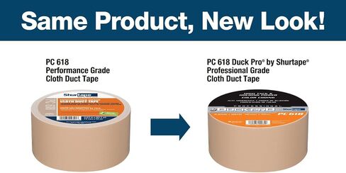 Shurtape PC 618 Performance Grade, Colored Cloth Duct Tape, Excellent Holding Power, 72mm x 55m, Beige, 1 Roll (207706) in Kuwait