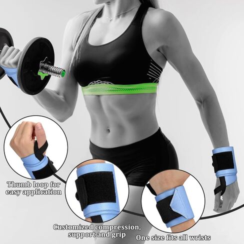 مجموعتان من أغطية المعصم وأشرطة الرفع مقاس 20.4 بوصة من أغطية المعصم شديدة التحمل لرفع الأثقال مقاس 24 بوصة مع قبضة وبطانة من السيليكون للنساء ملحقات تدريب قوة الدمبل in Kuwait