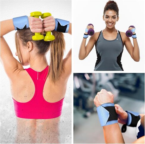 مجموعتان من أغطية المعصم وأشرطة الرفع مقاس 20.4 بوصة من أغطية المعصم شديدة التحمل لرفع الأثقال مقاس 24 بوصة مع قبضة وبطانة من السيليكون للنساء ملحقات تدريب قوة الدمبل in Kuwait