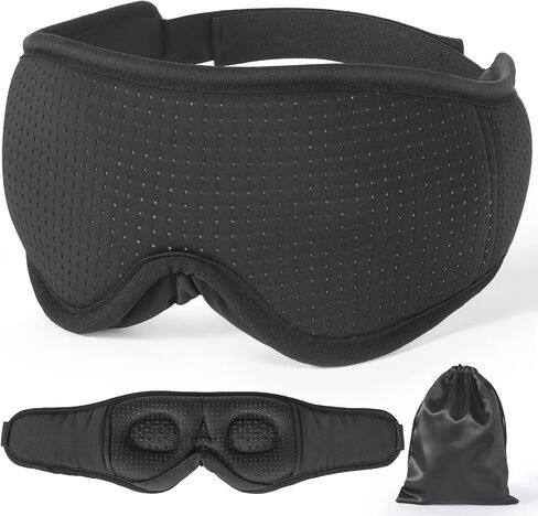 MUSICOZY 3D Breathable Sleep Mask, Ultra-Soft Eye Mask for Sleeping, Light Blocking, Ergonomic Design, Perfect for Travel, Meditation, Yoga in Saudi Arabia
