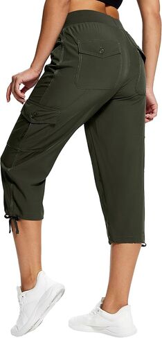 Hiking Capris for Women with Pockets Lightweight Quick Dry Cargo Capri Travel Pants Women Casual Women's Capris in Saudi Arabia