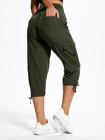 Hiking Capris for Women with Pockets Lightweight Quick Dry Cargo Capri Travel Pants Women Casual Women's Capris in Saudi Arabia