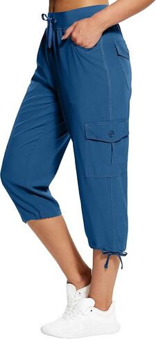 Hiking Capris for Women with Pockets Lightweight Quick Dry Cargo Capri Travel Pants Women Casual Women's Capris in Saudi Arabia