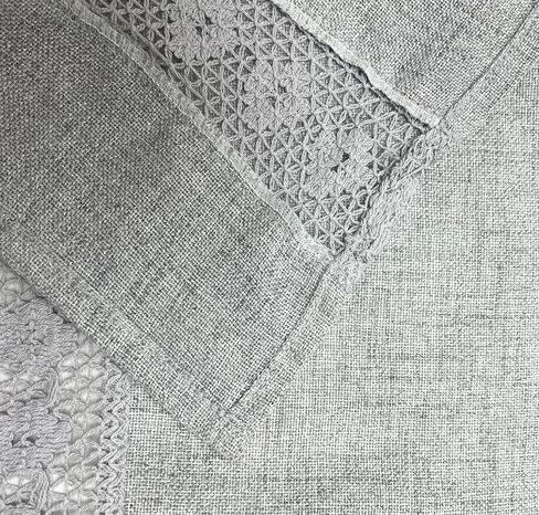GOHD Yesterday Again Straight Valance with Hollow Crochet lace,Simple and Unique Valance,Vintage Chic Textured Valances(Swag,Beige) in Saudi Arabia