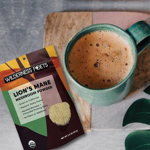 Wilderness Poets, Organic Lions Mane Mushroom Powder - California Grown (3.5 Ounce) in Saudi Arabia