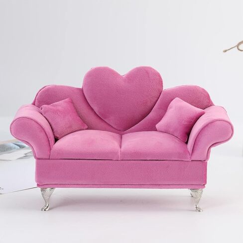 صندوق مجوهرات على شكل كرسي عرض، حامل تخزين وردي، بطانة ناعمة، هدية جميلة للنساء، منظم لخزانة طاولة السرير in Kuwait