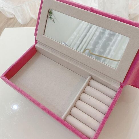 صندوق مجوهرات على شكل كرسي عرض، حامل تخزين وردي، بطانة ناعمة، هدية جميلة للنساء، منظم لخزانة طاولة السرير in Kuwait