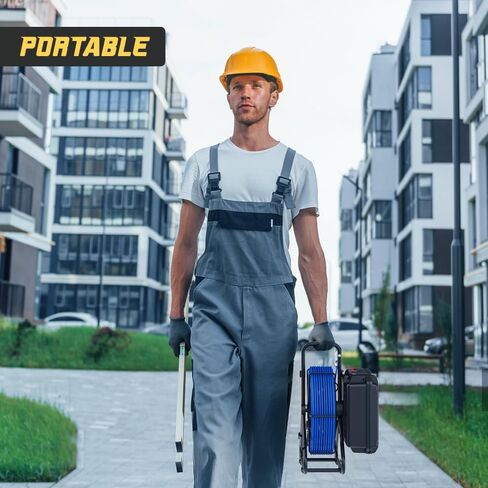 Sewer Camera with Locator, Sewer Inspection Camera Self-Leveling with 512Hz Transmitter and Receiver, 9"Pipeline Inspection Camera with Distance Counter, for Home, Duct Drain Pipe Plumbin (100FT/30M) in Saudi Arabia