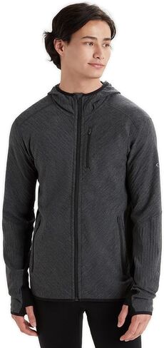 Icebreaker Men's Descender Ls Zip Hood in Saudi Arabia