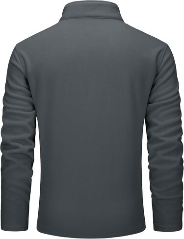 KEFITEVD Mens Quarter-Zip Pullover Stand Collar Long Sleeve 1/4 Zip Polar Fleece Sweatshirt Winter Fall Warm Shirt in Saudi Arabia