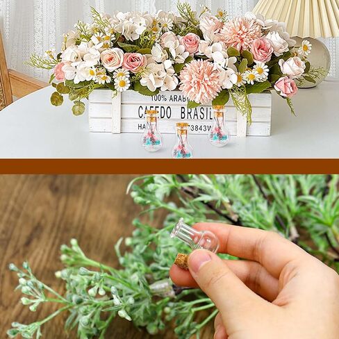 Small Glass Bottles with Corks, 20 Pieces Wishing Drifting Bottles Mini Glass Bottles Tiny Jars Decorative Bottles Empty Miniature Bottles with Corks Stoppers for Wedding Party DIY Crafts Decoration in Saudi Arabia