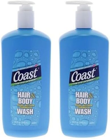 Coast Classic Scent Body Wash - Hair and Body Dual Action Formula Shower Gel Body Wash - Deep-Cleansing Gel Texture - Hydrating Body Wash - 32 oz in Saudi Arabia
