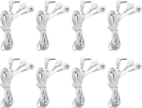 Premium Tens Replacement Lead Wires 3.5 mm Plug to Two 3.5 mm Snap Connectors (4 Pack) in Saudi Arabia