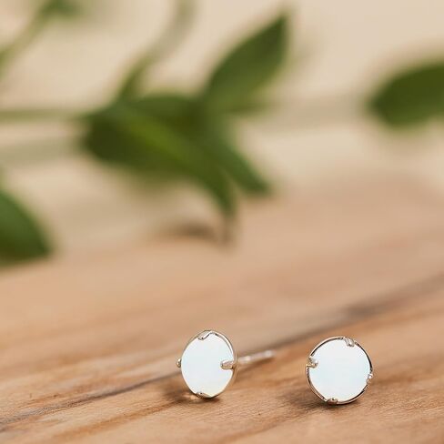 Recycled Vintage Clear Milk Bottle Sterling Silver Post Earrings in Kuwait