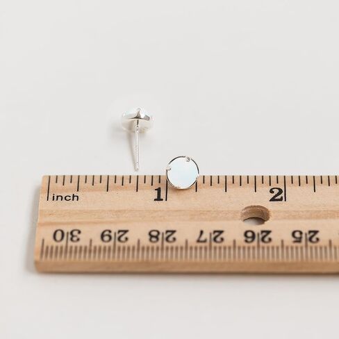 Recycled Vintage Clear Milk Bottle Sterling Silver Post Earrings in Kuwait