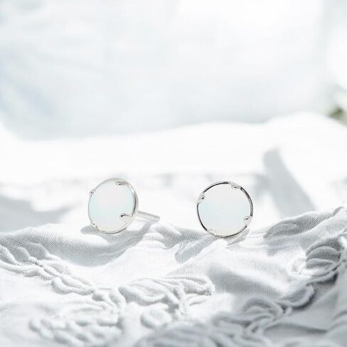 Recycled Vintage Clear Milk Bottle Sterling Silver Post Earrings in Kuwait