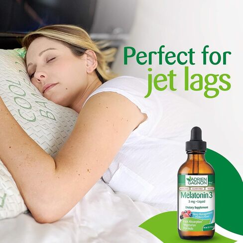 Liquid Melatonin 3mg, Vegan Melatonin Drops for Calm Rest Support, Wildberry Flavor, 110 ml Dropper in Saudi Arabia