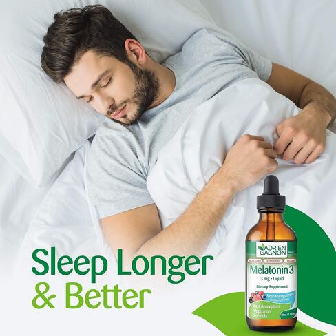 Liquid Melatonin 3mg, Vegan Melatonin Drops for Calm Rest Support, Wildberry Flavor, 110 ml Dropper in Saudi Arabia