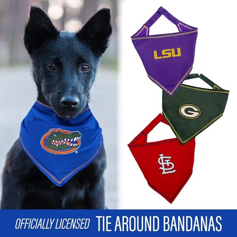 NCAA LSU Tigers Personalized Tie Bandana for Dogs & Cats, Size Large/X-Large. Custom Dog Bandana Scarf Bib for Pet Cat Dog. The Ultimate Game-Day & Party Customizable Bandana in Saudi Arabia