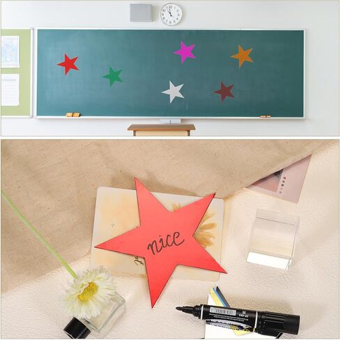 MECCANIXITY Star Cutouts Paper Five Star Confetti Cutouts for Birthday Party Classroom Wedding Bulletin Board Wall Decorations 5.9 Inches,(Gold Silver Black) Pack of 80 in Saudi Arabia