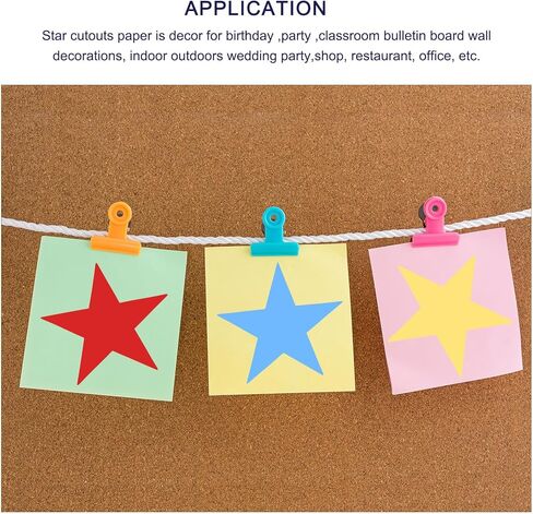 MECCANIXITY Star Cutouts Paper Five Star Confetti Cutouts for Birthday Party Classroom Wedding Bulletin Board Wall Decorations 5.9 Inches,(Gold Silver Black) Pack of 80 in Saudi Arabia