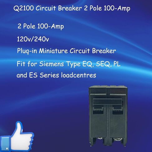 قاطع دائرة Q230 ثنائي القطب 30 أمبير، 120/240 فولت، مناسب لمراكز تحميل سلسلة Siemens Type EQ، EQL، SEQ، EQG، PL وES، حماية مغناطيسية حرارية، قاطع دائرة إضافي. ضمان 5 سنوات in Saudi Arabia